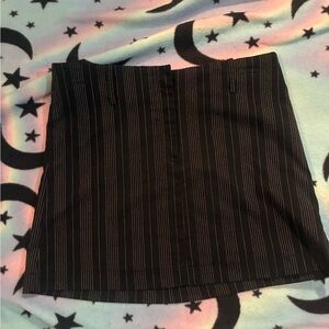 My Michelle Black Pinstripe Mini Skirt